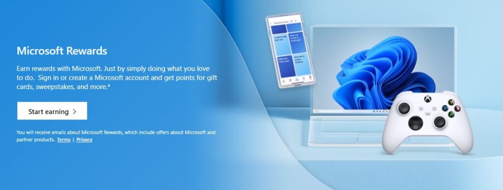 3. Earn Money Surfing The Web From Microsoft Rewards