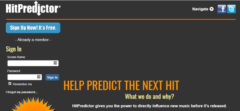 7. Earn Listening To Music From Hitpredictor