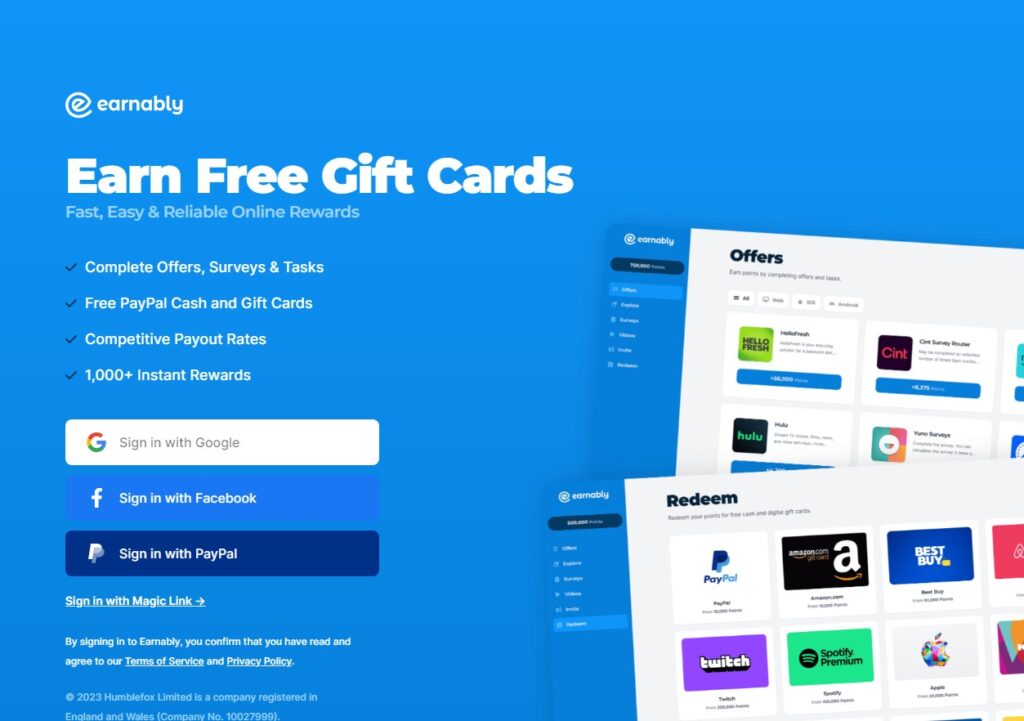 8. Get Free Visa Gift Cards from Earnably
