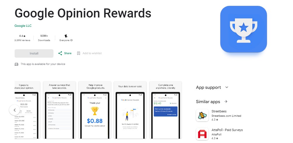 Google Rewards app