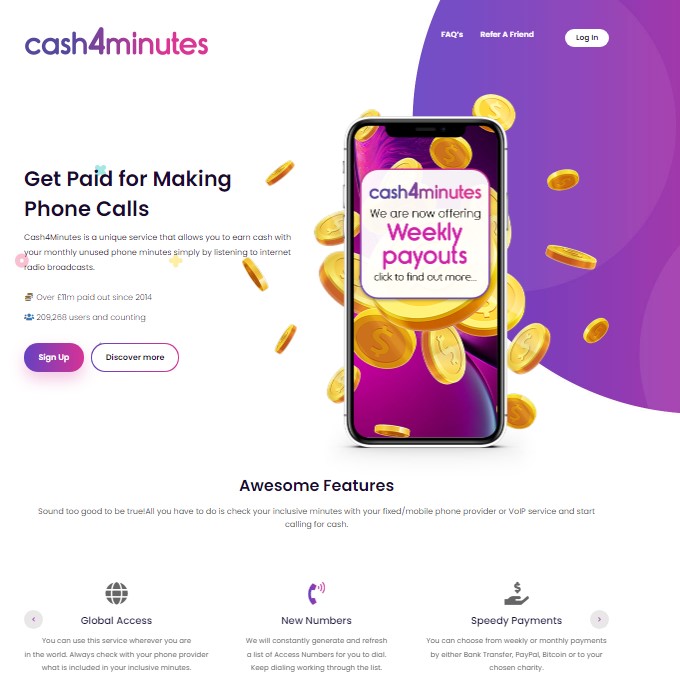 8. Earn Listening To Music From Cash4Minutes