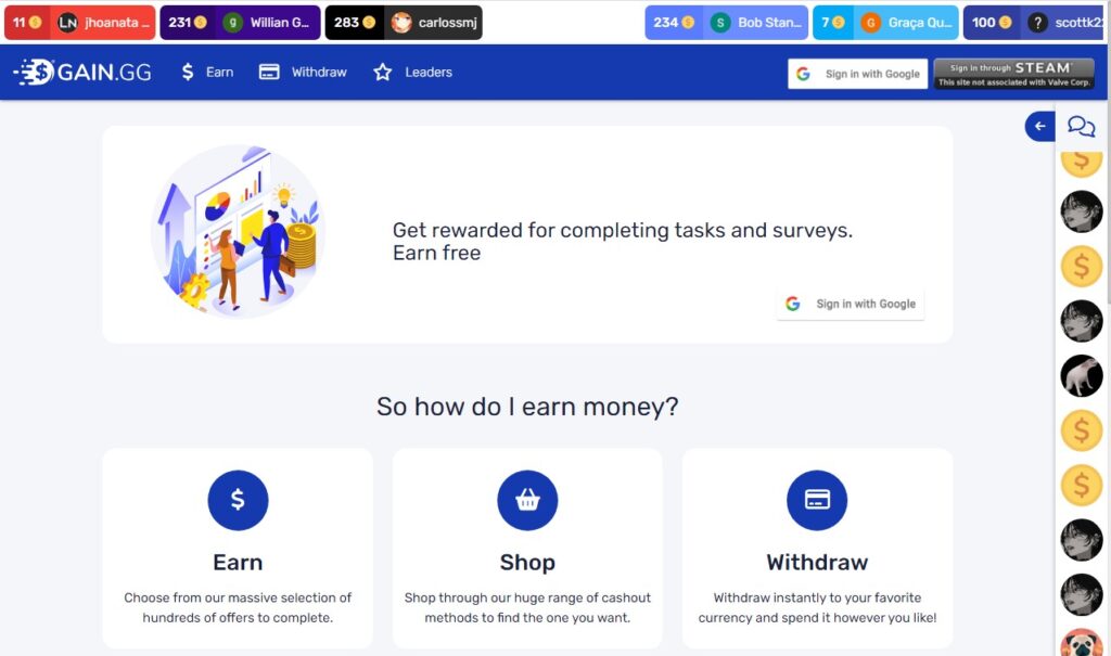 9. Earn Free Bitcoins With Paid Surveys From Gain.GG