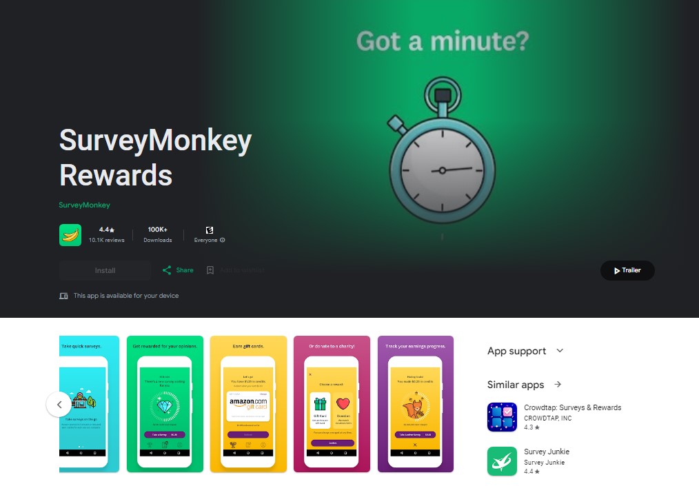 9. Survey Apps To Consider in November 2023 is SurveyMonkey Rewards
