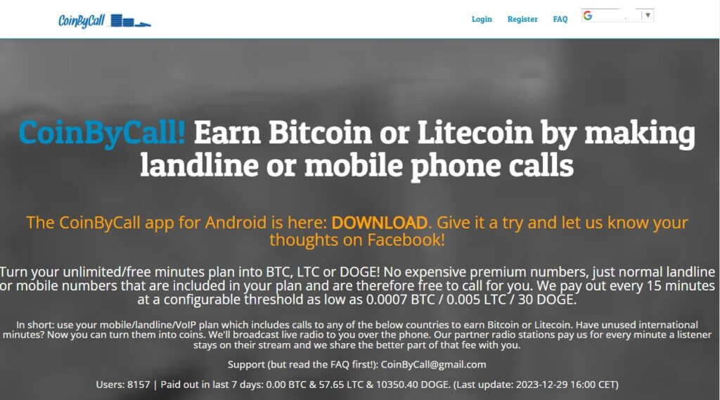 11. Platforms That Pay You Per Call is CoinByCall