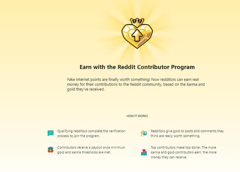 Make Money From The Reddit Contributor Program.