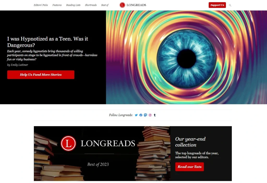 15. Free and Easy Websites Is LONGREADS