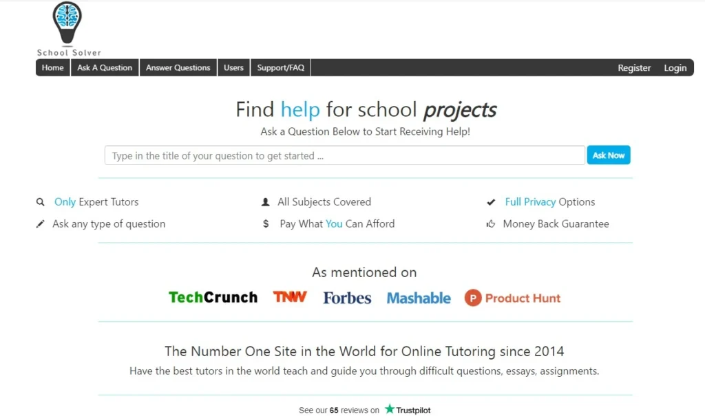 7. Websites That Will Pay You Just Answering Questions is schoolSolver