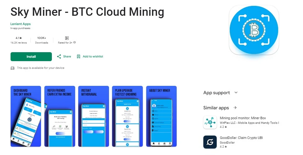 Earn Free Bitcoin With Sky Miner A cloud-mining App