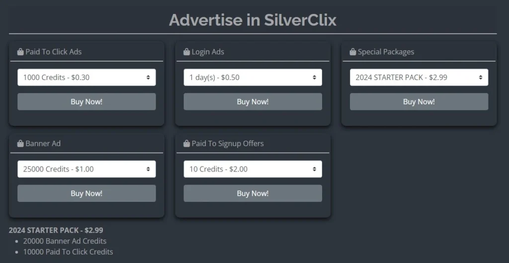 1. Make Money By Click On The Ads From SilverClix