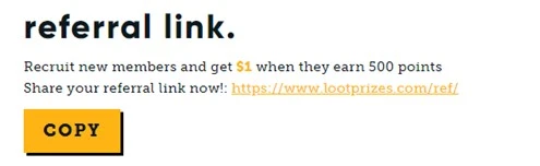 3. Make Money By Referral Program From Lootprizes