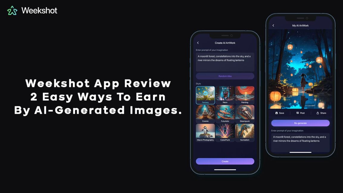 Weekshot App Review 2 Easy Ways To Earn By AI-Generated Images